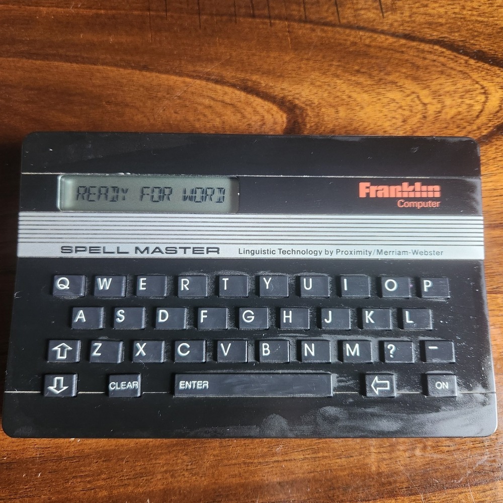 1987 Franklin Portable Computer Spell Master Model SA-103 Electronic Speller Vtg